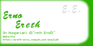 erno ereth business card